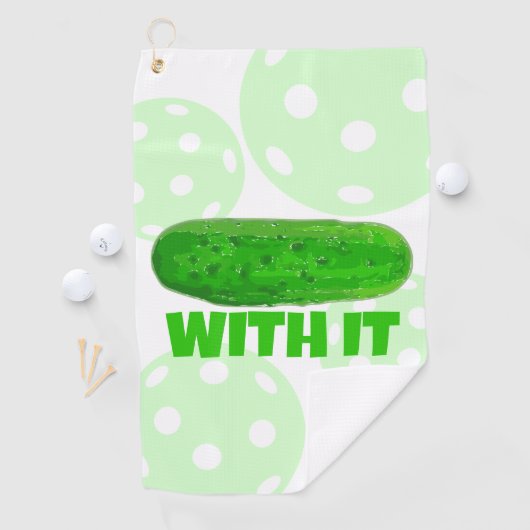 Dill met Pickleball Funny Sport Towel Golfhanddoek (Insitu)