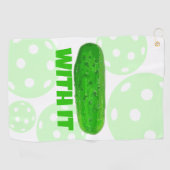 Dill met Pickleball Funny Sport Towel Golfhanddoek (Horizontaal)