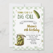 Dill pickle birthday boy invitation kaart (Voorkant)