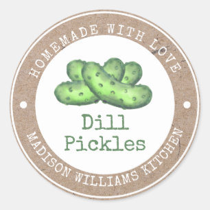 Dill Pickle Canning Label   Homemade met liefde