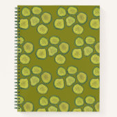 Dill Pickle Chips Crunchy Green Kosher Pickle Food Notitieboek (Voorkant)