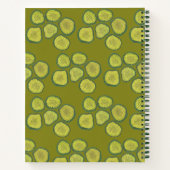 Dill Pickle Chips Crunchy Green Kosher Pickle Food Notitieboek (Achterkant)