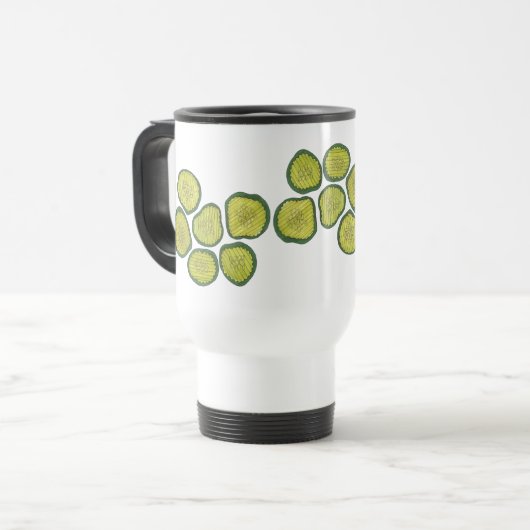 Dill Pickle Chips Crunchy Green Kosher Pickle Food Reisbeker (Voorkant links)