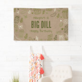 Dill Pickle Faux Kraft Verjaardagsbanner Spandoek (Insitu)