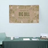 Dill Pickle Faux Kraft Verjaardagsbanner Spandoek (Beurs)