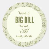 Dill Pickle Favor Stickers (Voorkant)