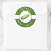 Dill Pickle-label Ronde Sticker (Tas)