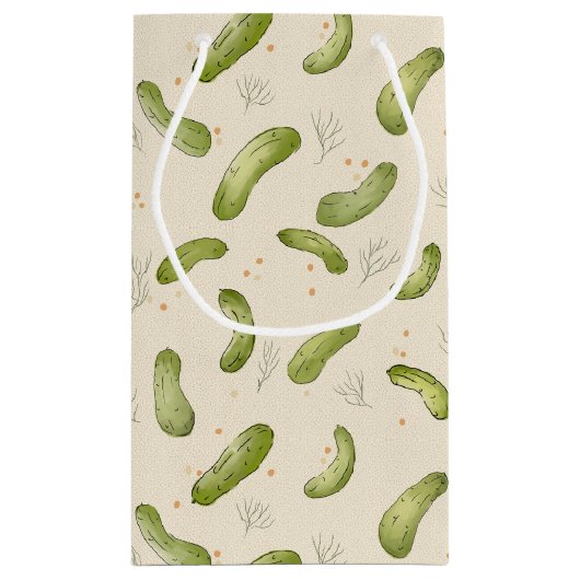 Dill Pickle Pattern Klein Cadeauzakje (Achterkant)