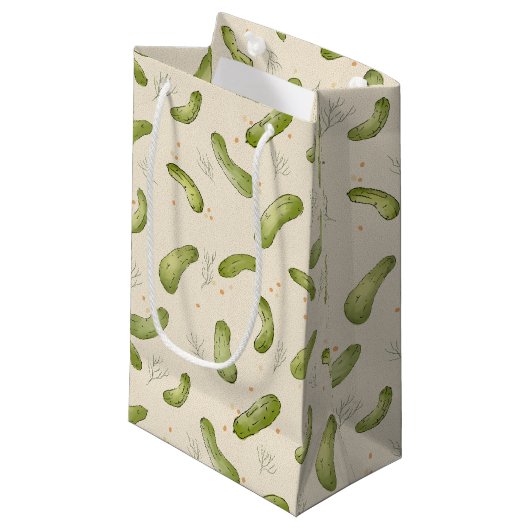 Dill Pickle Pattern Klein Cadeauzakje (Voorkant Gekanteld)