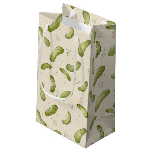 Dill Pickle Pattern Klein Cadeauzakje (Achterkant Gekanteld)