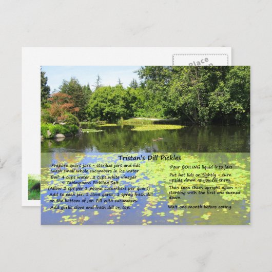 Dill Pickle Recipe Briefkaart (Voorkant / Achterkant)