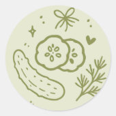 Dill Pickle Stickers Cupcake Toppers (Voorkant)