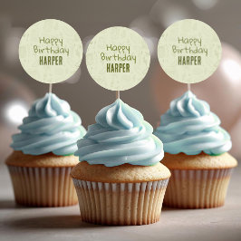 Dill Pickle Stickers Cupcake Toppers