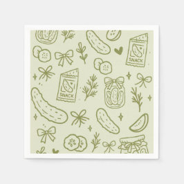 Dill Pickle Verjaardag Papieren Servetten | Little