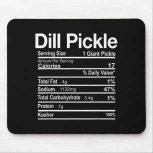 Dill Pickle Voedingsfeiten Grappige Thanksgiving C Muismat