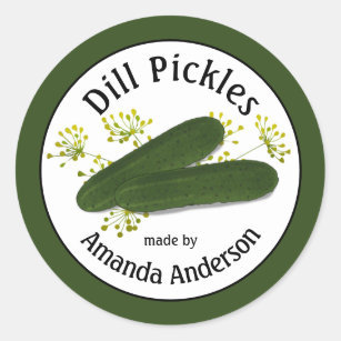 Dill Pickles 3-inch Klassieke Ronde Sticker