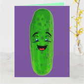 DILL PICKLES BIG DILL BIRTHDAY FUNNY OVERSIZED CAR KAART (Gele Bloem)
