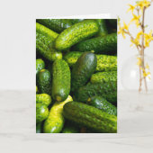 DILL PICKLES BIG DILL BIRTHDAY OVERGEPLAATSTE KAAR KAART (Gele Bloem)