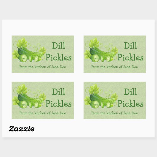 Dill Pickles Design Canning Label (Vel)