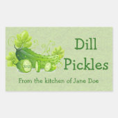 Dill Pickles Design Canning Label (Voorkant)