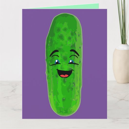 DILL PICKLES GROOTE DILL VERJAARDAG FUNNY OVERGROT KAART (Voorkant)