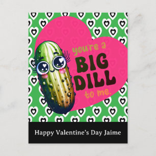 Dill Pickles Harten Valentijnsdag Ansichtkaart Feestdagenkaart