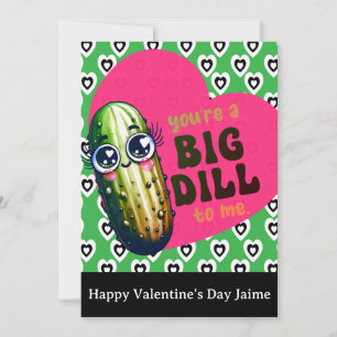 Dill Pickles Hartjes Valentijnsdag Ansichtkaart Feestdagenkaart