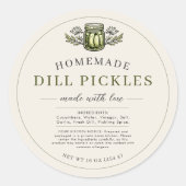 Dill Pickles Inmaakpot Label (Voorkant)