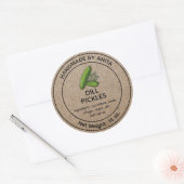 Dill Pickles Komkommers Jar Label Kraft Design (Envelop)