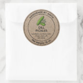 Dill Pickles Komkommers Jar Label Kraft Design (Tas)