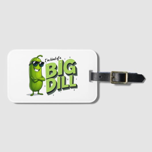 Dill Pickles Lovers Gift - Grappige Cartoon Design Bagagelabel (Voorkant (horizontaal))