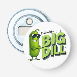 Dill Pickles Lovers Gift - Grappige Cartoon Design Button Flesopener