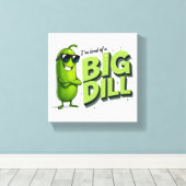 Dill Pickles Lovers Gift - Grappige Cartoon Design Canvas Afdruk (Insitu (Houten vloer))