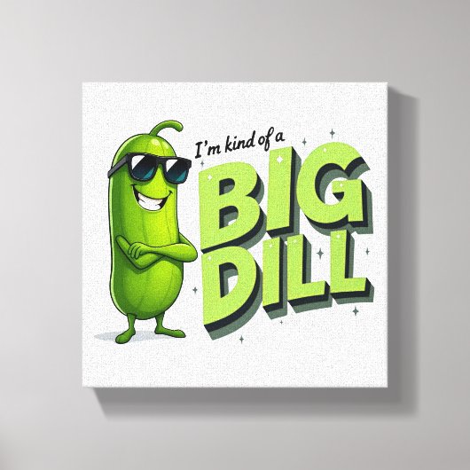 Dill Pickles Lovers Gift - Grappige Cartoon Design Canvas Afdruk (Voorkant)