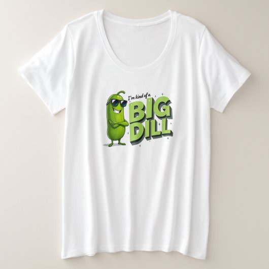 Dill Pickles Lovers Gift - Grappige Cartoon Design Grote Maat T-shirt (Design voorkant)