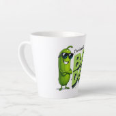 Dill Pickles Lovers Gift - Grappige Cartoon Design Latte Mok (Linkerhoek)
