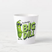 Dill Pickles Lovers Gift - Grappige Cartoon Design Latte Mok (Voorkant)