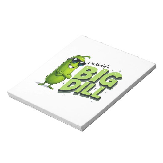 Dill Pickles Lovers Gift - Grappige Cartoon Design Notitieblok (Linkerzijde)