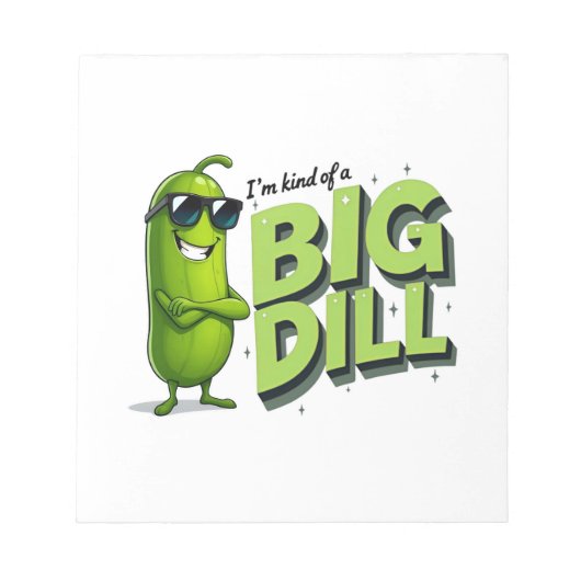 Dill Pickles Lovers Gift - Grappige Cartoon Design Notitieblok (Voorkant)