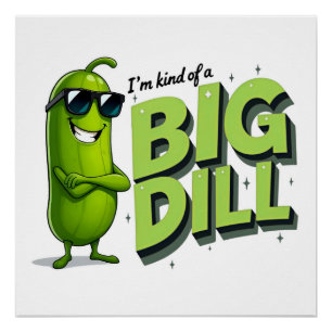 Dill Pickles Lovers Gift - Grappige Cartoon Design Perfect Poster