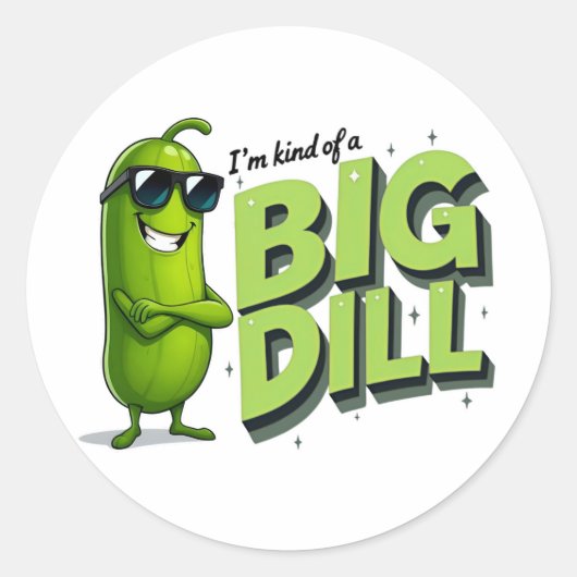 Dill Pickles Lovers Gift - Grappige Cartoon Design Ronde Sticker (Voorkant)