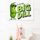 Dill Pickles Lovers Gift - Grappige Cartoon Design Spandoek (Insitu)