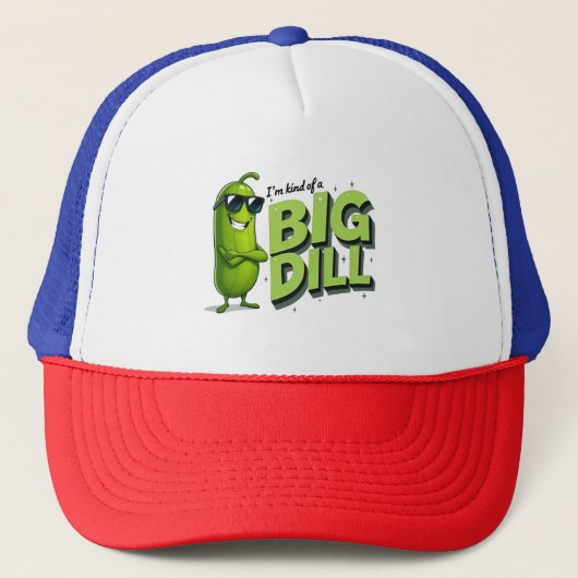 Dill Pickles Lovers Gift - Grappige Cartoon Design Trucker Pet (Voorkant)
