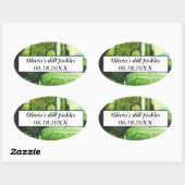 Dill Pickles Mason Jars Komkommers Zelfgemaakt ete Ovale Sticker (Vel)