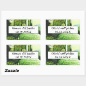 Dill Pickles Mason Jars Komkommers Zelfgemaakt ete Rechthoekige Sticker (Vel)