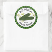 Dill Pickles Plaid 3" Classic Ronde Sticker (Tas)