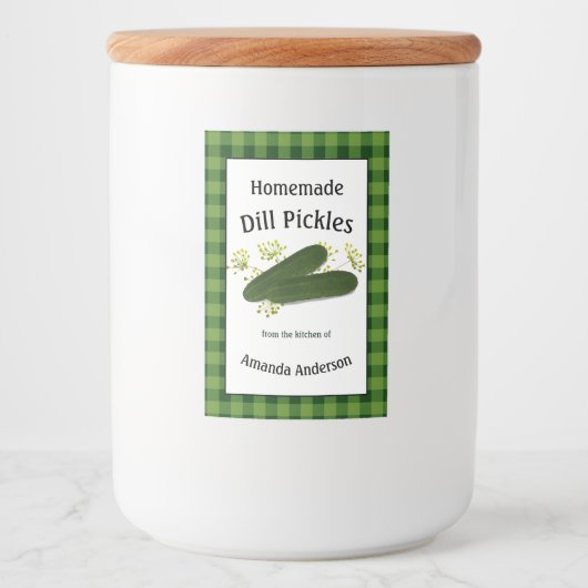 Dill Pickles Plaid V Etiket (Voorkant)