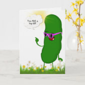 dill picknick met roze bril voor verjaardag kaart (Gele Bloem)