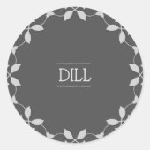Dill Spice Jar Sticker Labels (Voorkant)