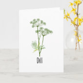 Dill Spices Herb Kaart (Gele Bloem)